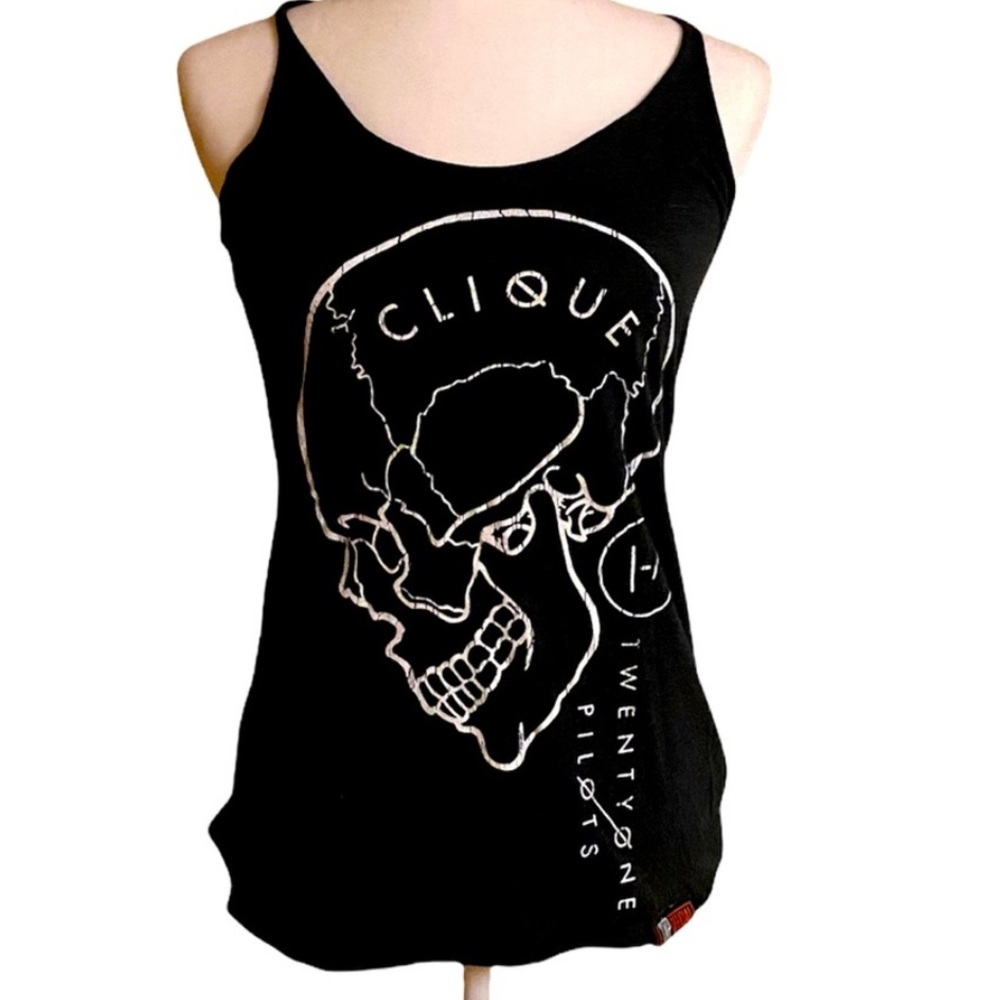 TwentyOne Pilots Clique Vintage Gray Racerback Tank